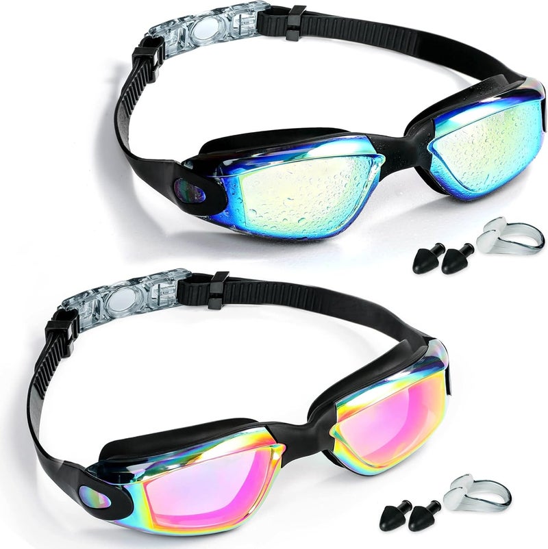 EWPJDK Swim Goggles - 2 Pack Swimming Goggles Anti Fog No Leaking For Adult Women Men - Image 1